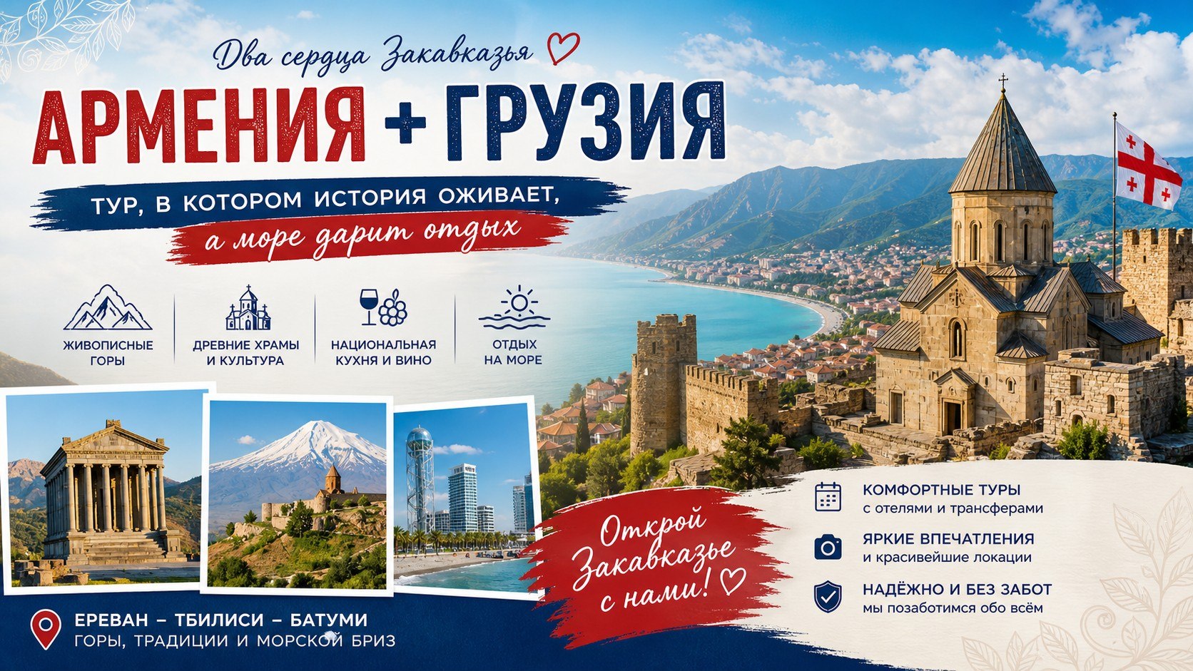 Армения и Грузия в одном туре